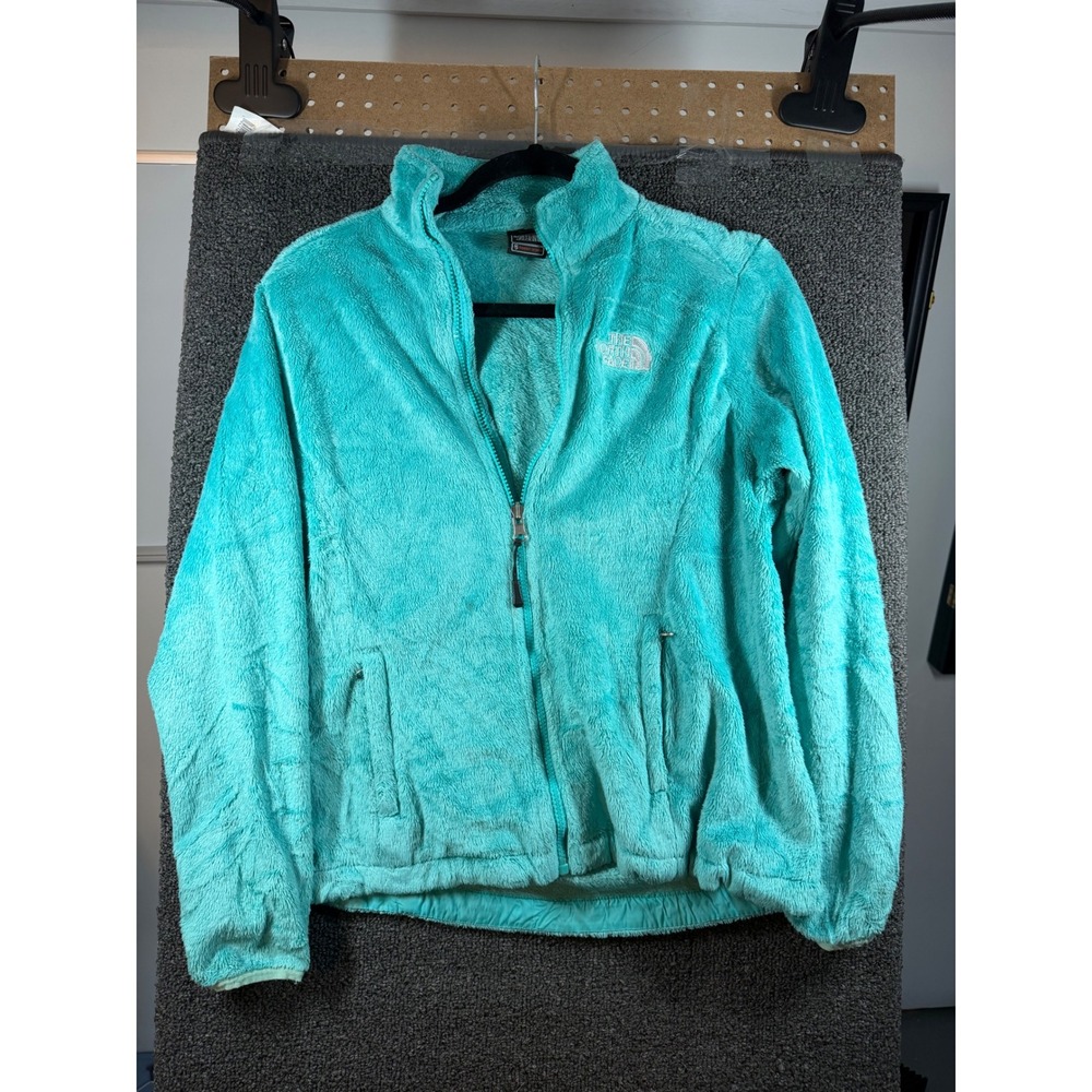 The North Face Fleece Jacket Womens S Turquoise Summit Series Full Zip Fuzzy
